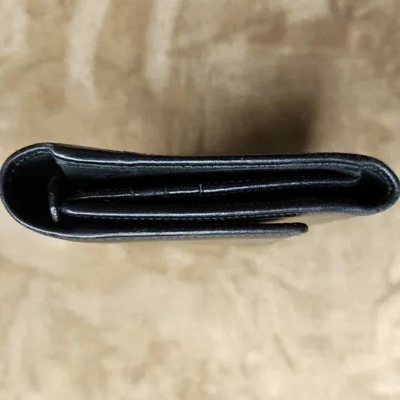 Coach Black Tri-fold Wallet, Authentic - Picture 8 of 10